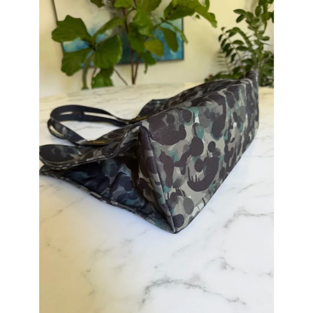 Coach Recycled Canvas Tote 42 With Camo Print And Rexy CF079 Green Black Gray